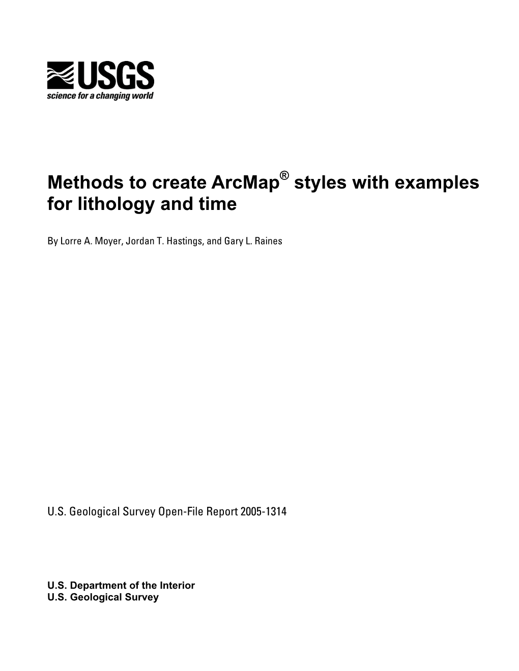 Methods to Create Arcmap® Styles with Examples for Lithology and Time