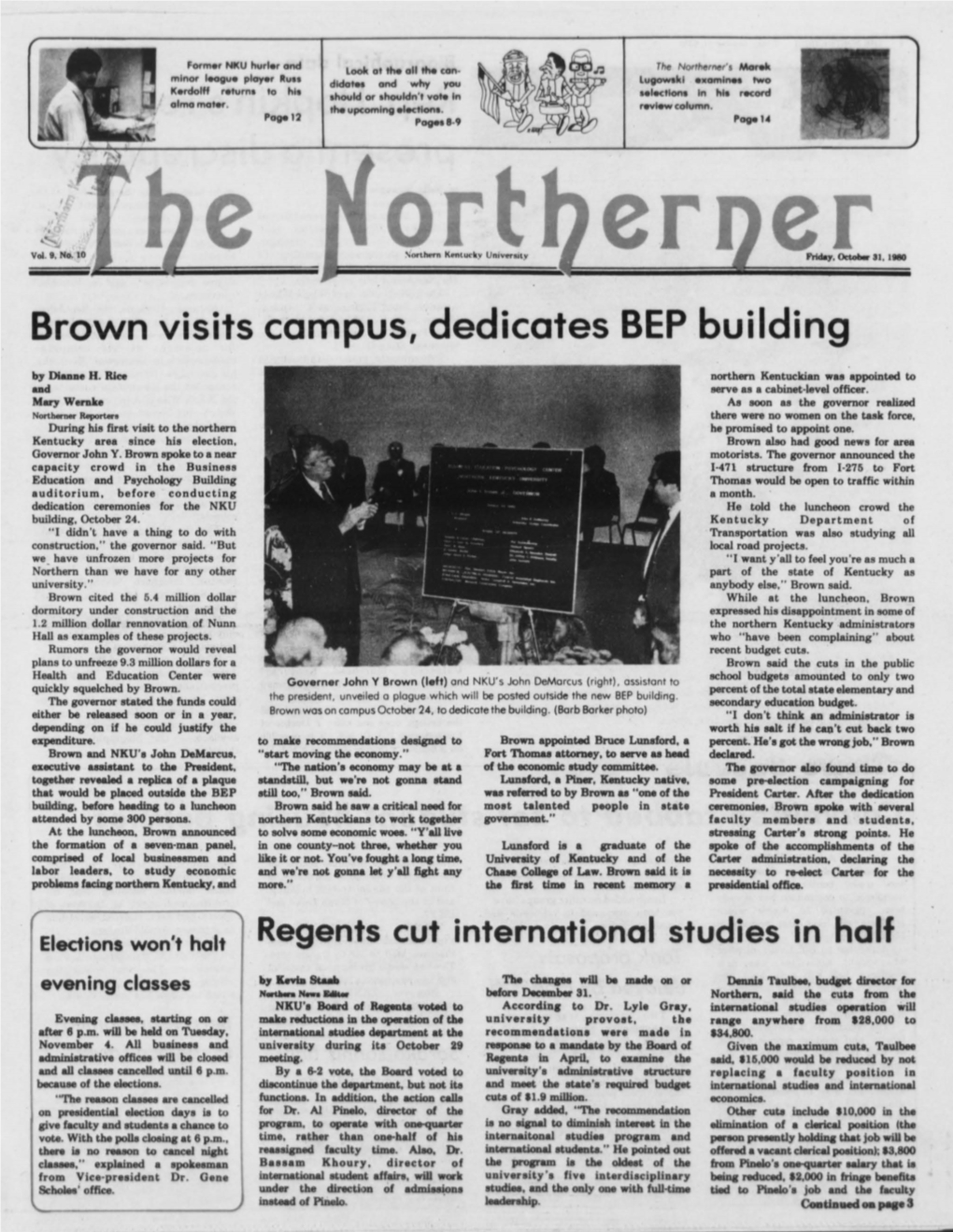 Brown Visits Campus, Dedicates BEP Building by Dbuule H