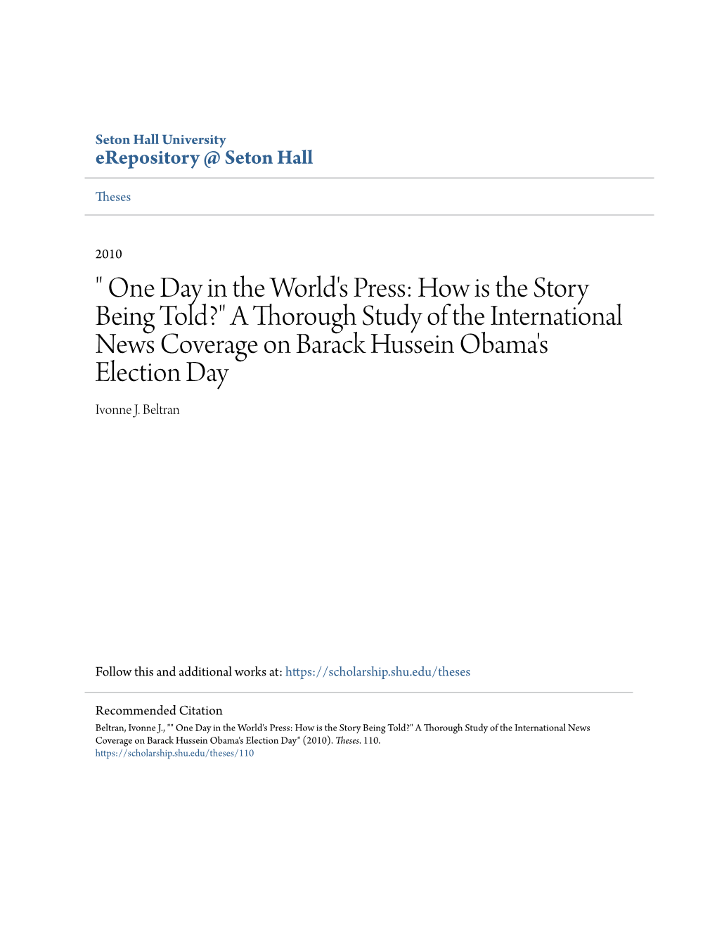 One Day in the World's Press: How Is the Story Being Told?