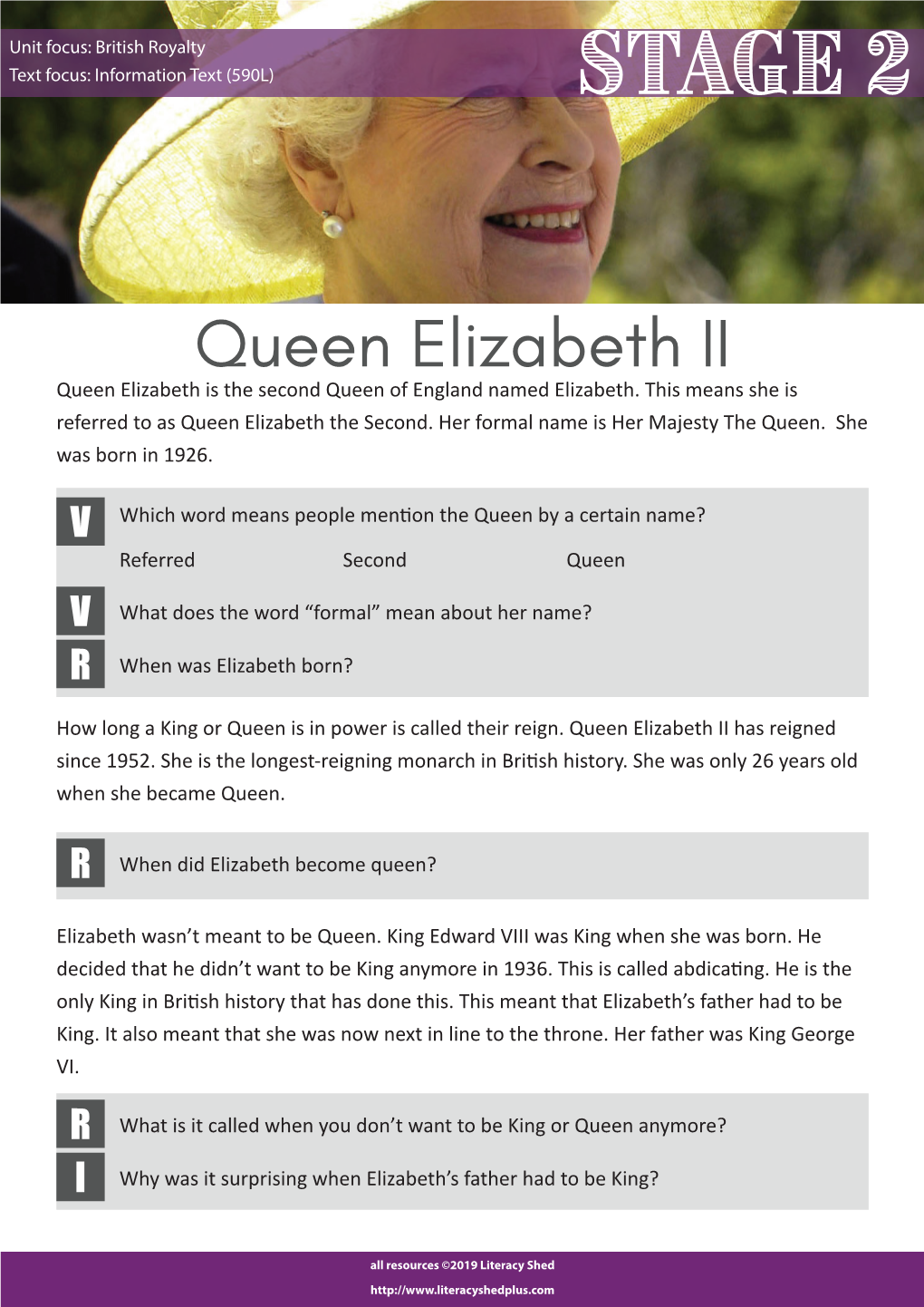 Queen Elizabeth II Queen Elizabeth Is the Second Queen of England Named Elizabeth