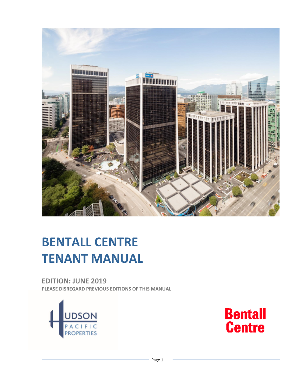 Bentall Centre Tenant Manual