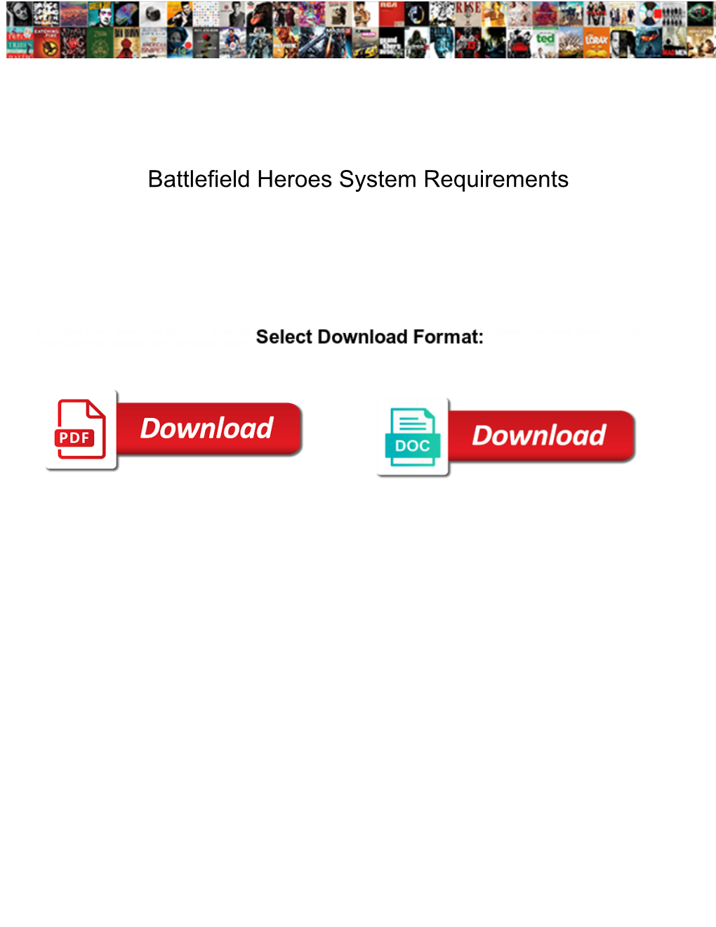 Battlefield Heroes System Requirements