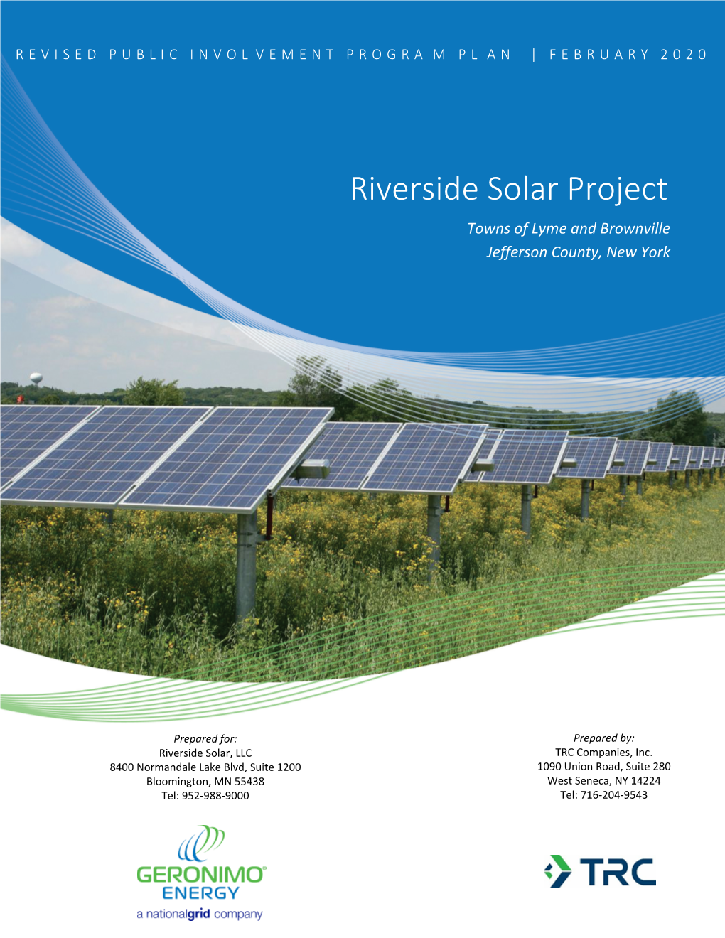 Riverside Solar Project Towns of Lyme and Brownville Jefferson County, New York