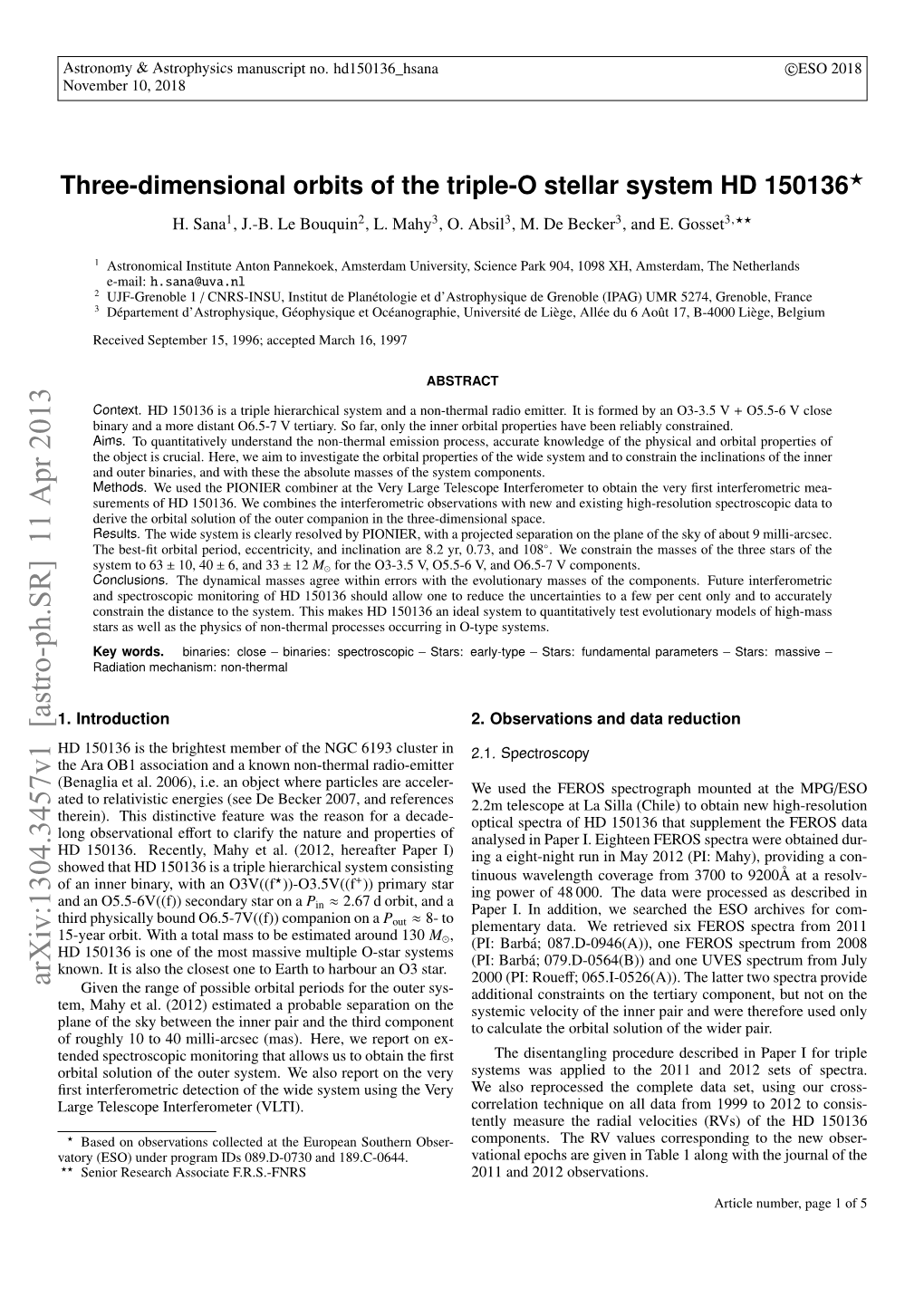 Three-Dimensional Orbits of the Triple-O Stellar System HD 150136? H