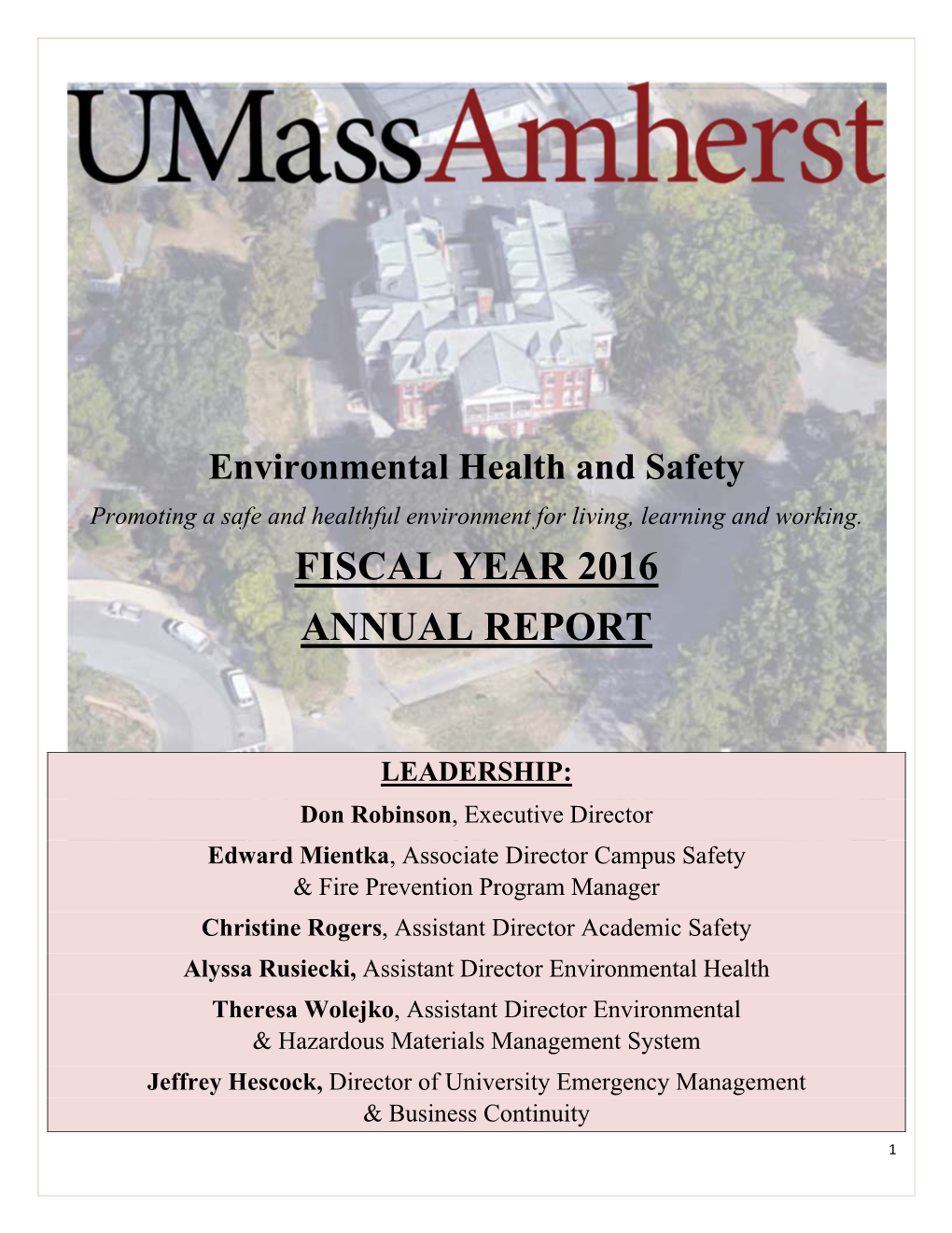 2016 EHS Annual Report
