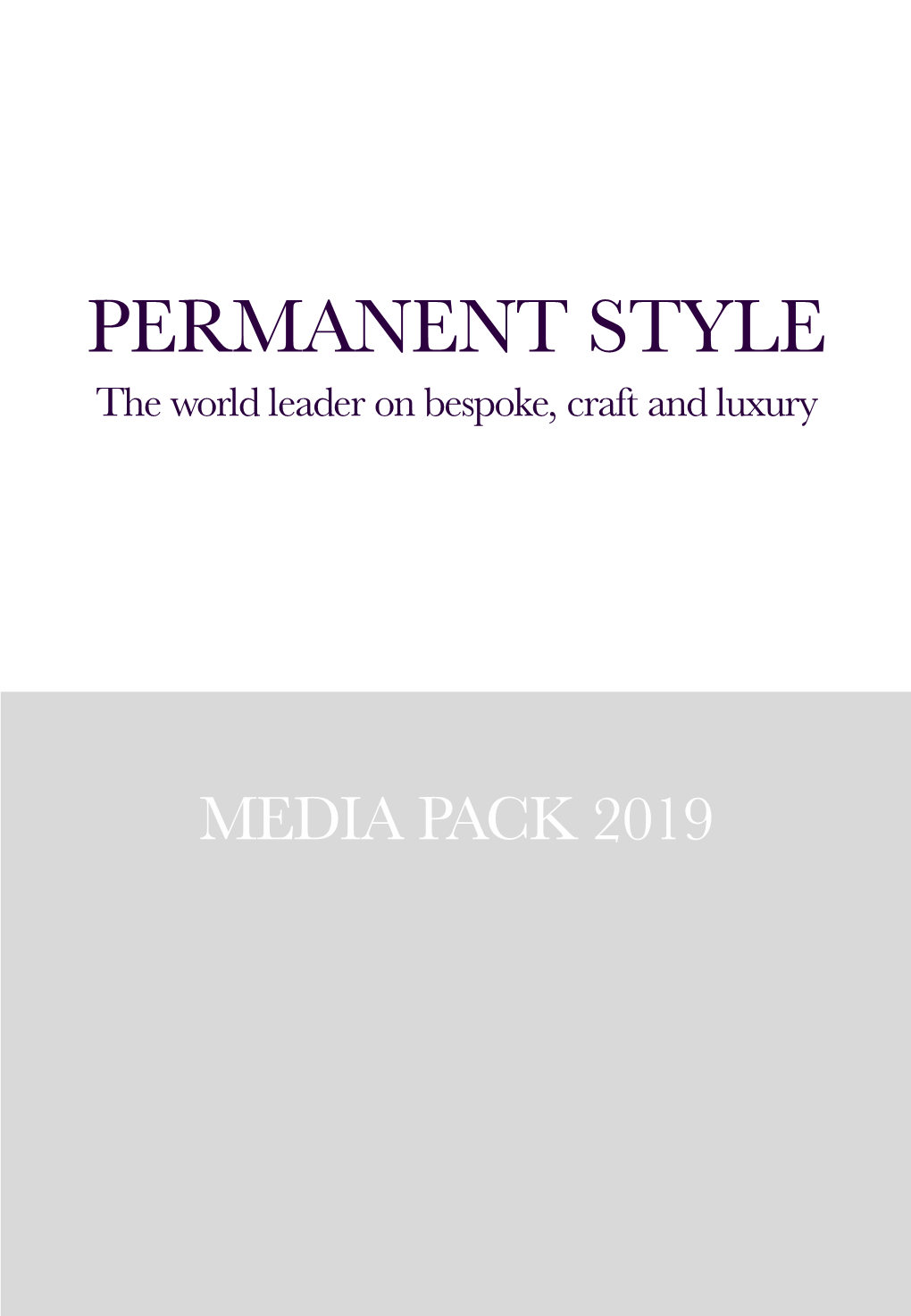 Media Pack 2019 Permanent Style