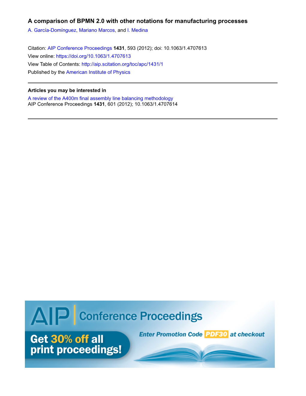 A Comparison of BPMN 2.0 with Other Notations for Manufacturing Processes A