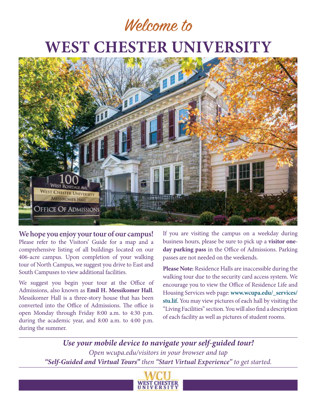 Welcome to WEST CHESTER UNIVERSITY