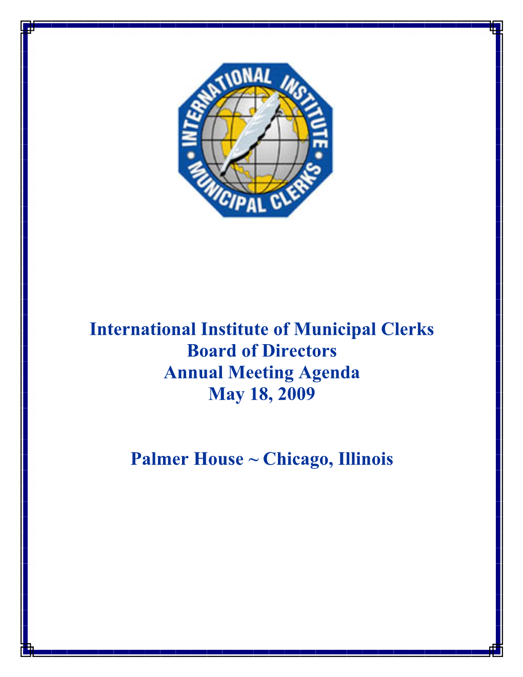 2009 Annual Meeting Agenda