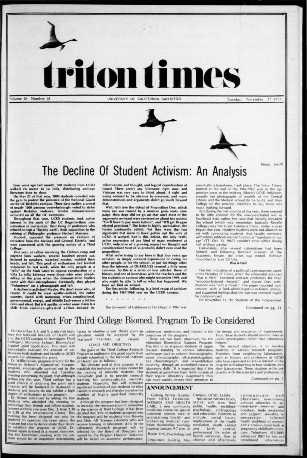 The Decline of Student Activism: an Analysis