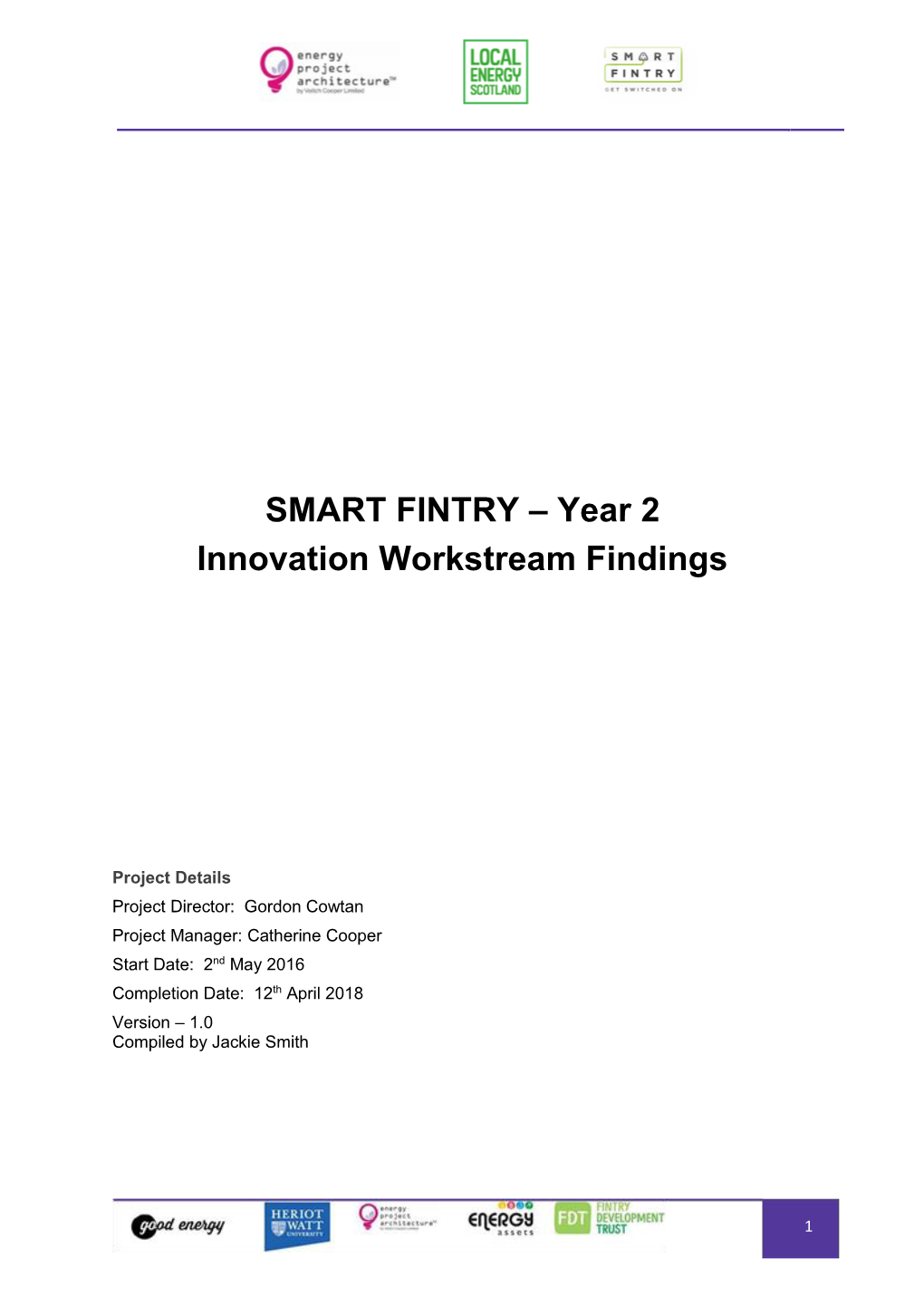 SMART FINTRY – Year 2 Innovation Workstream Findings