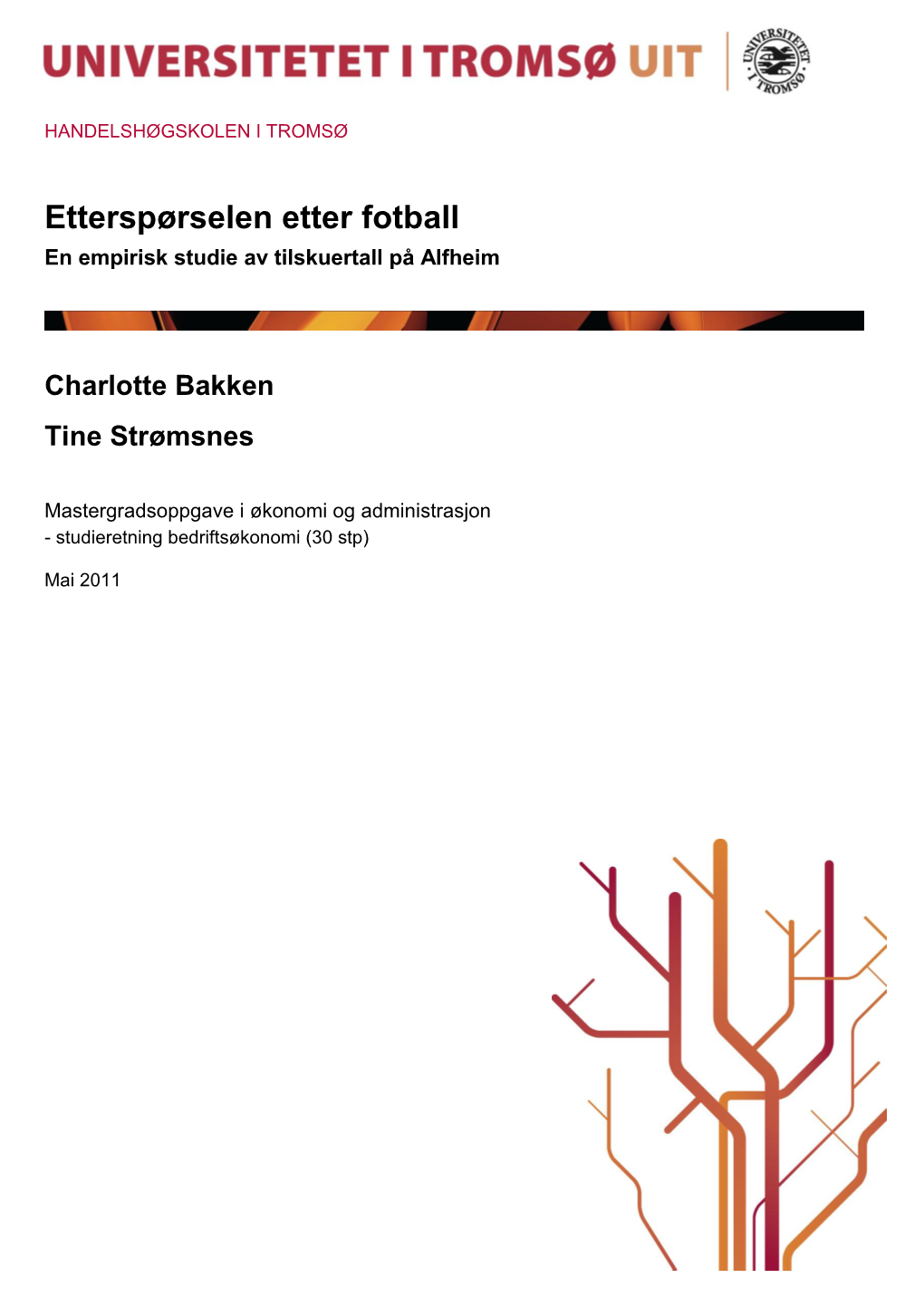 Etterspørselen Etter Fotball En Empirisk Studie Av Tilskuertall På Alfheim