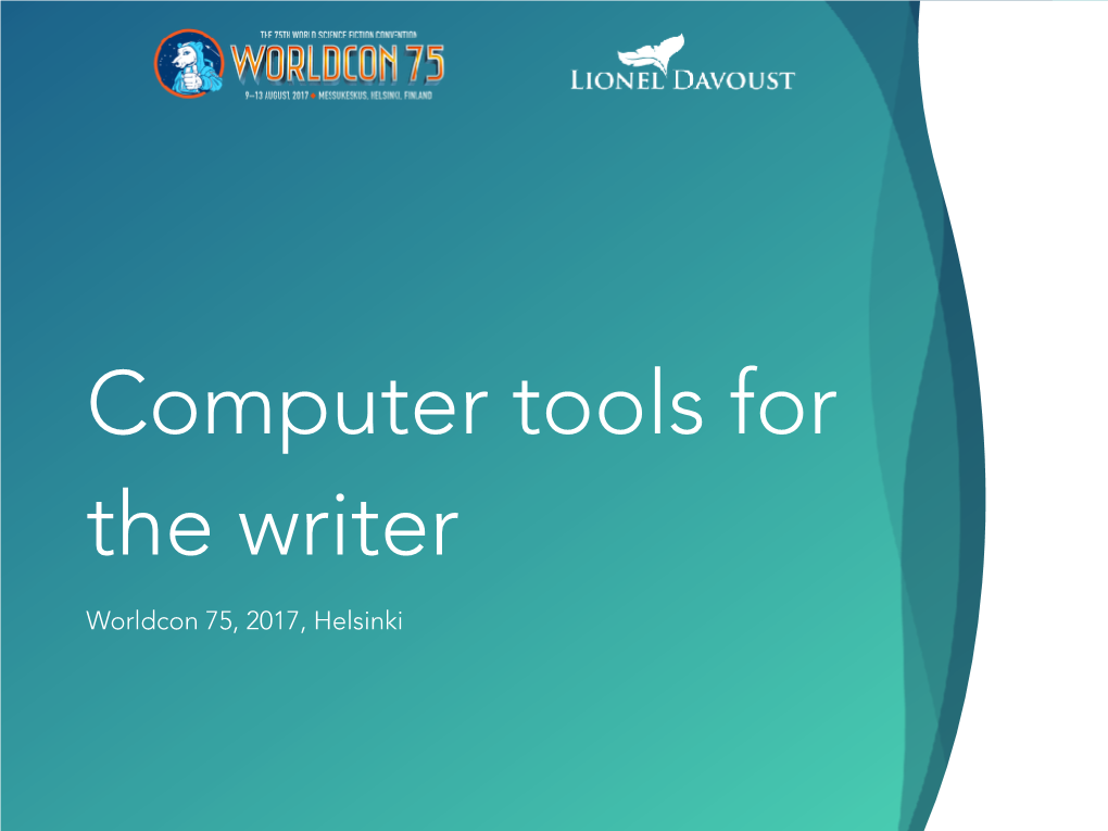 Computer Tools for the Writer.Key