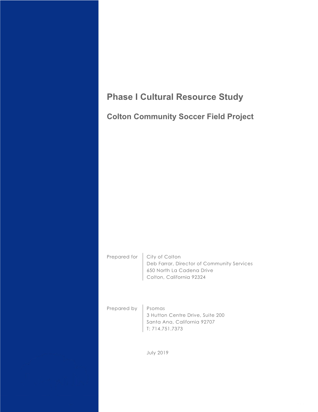 Phase I Cultural Resource Study