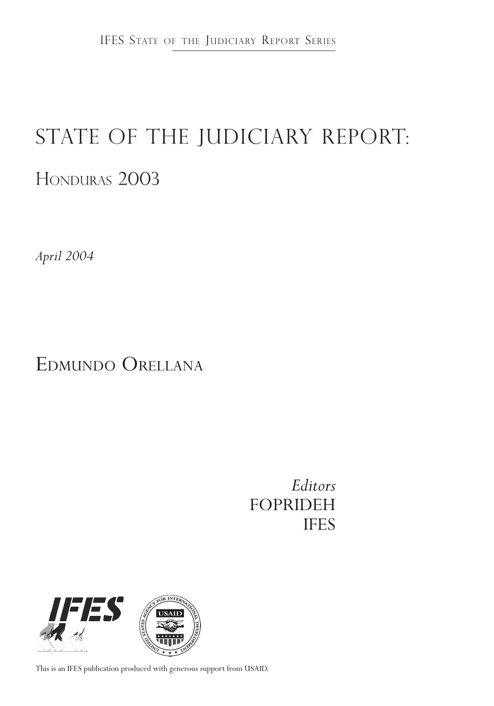 State of the Judiciary Report