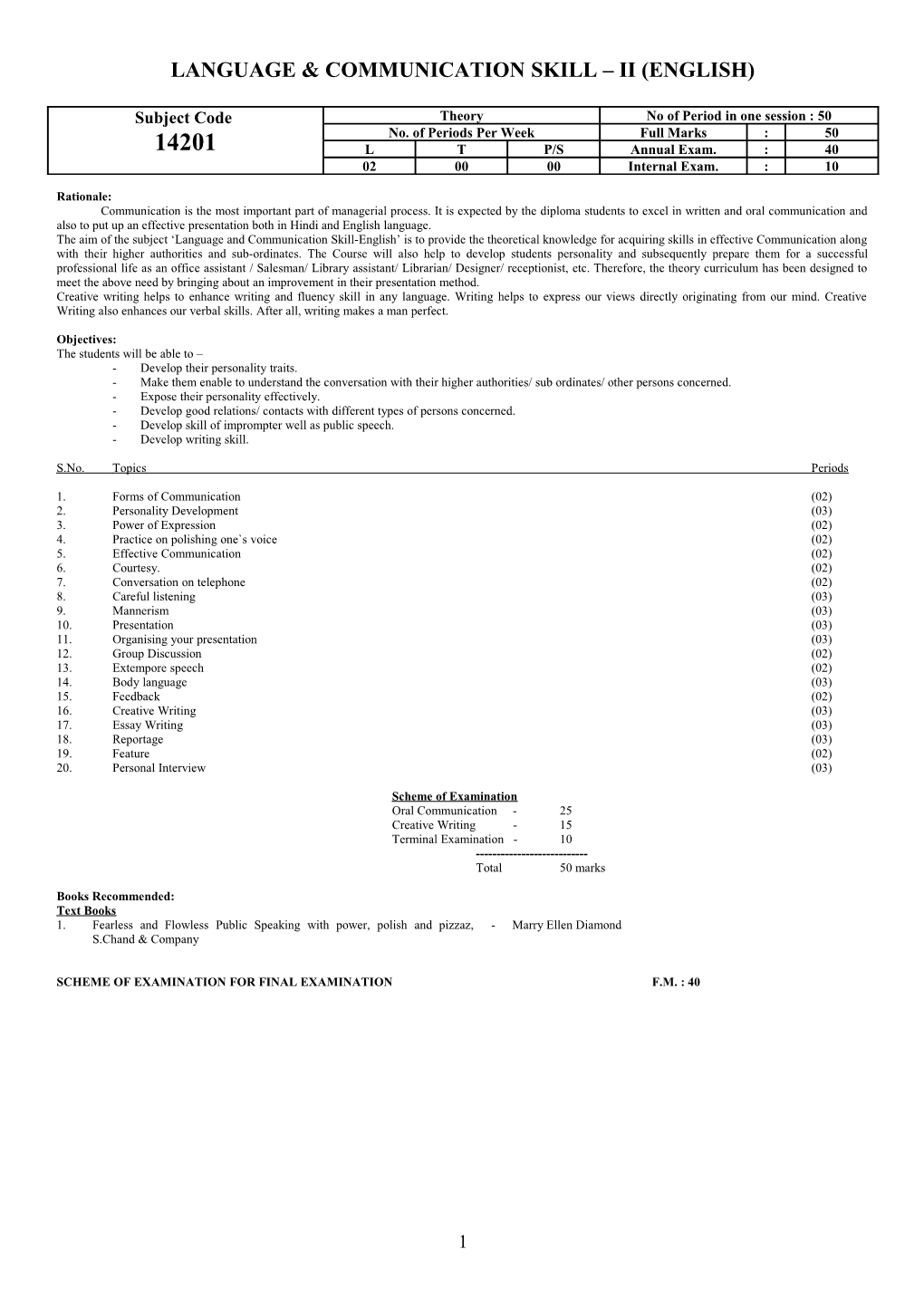 Language & Communication Skill Ii (English)