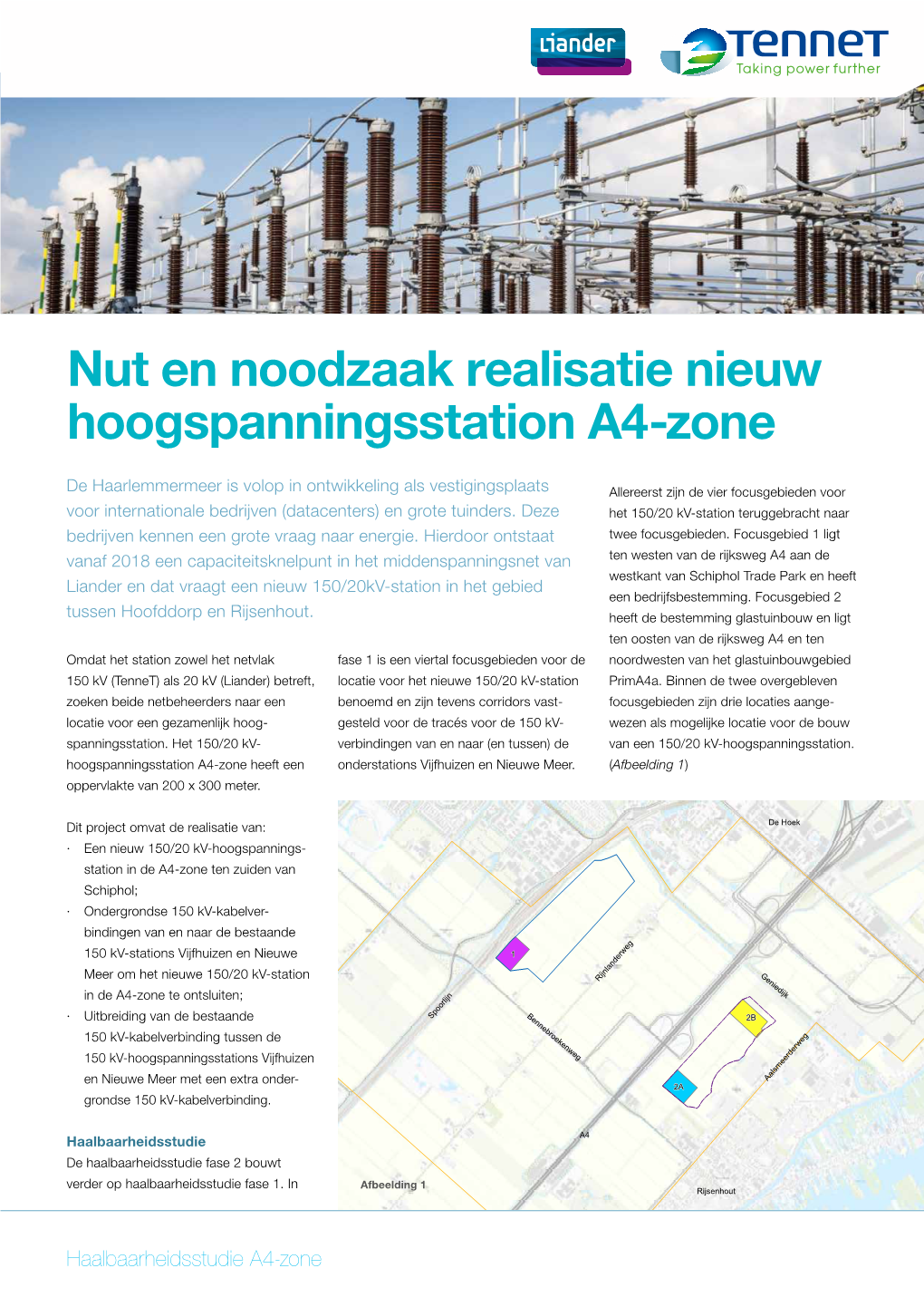 Nut En Noodzaak Realisatie Nieuw Hoogspanningsstation A4-Zone