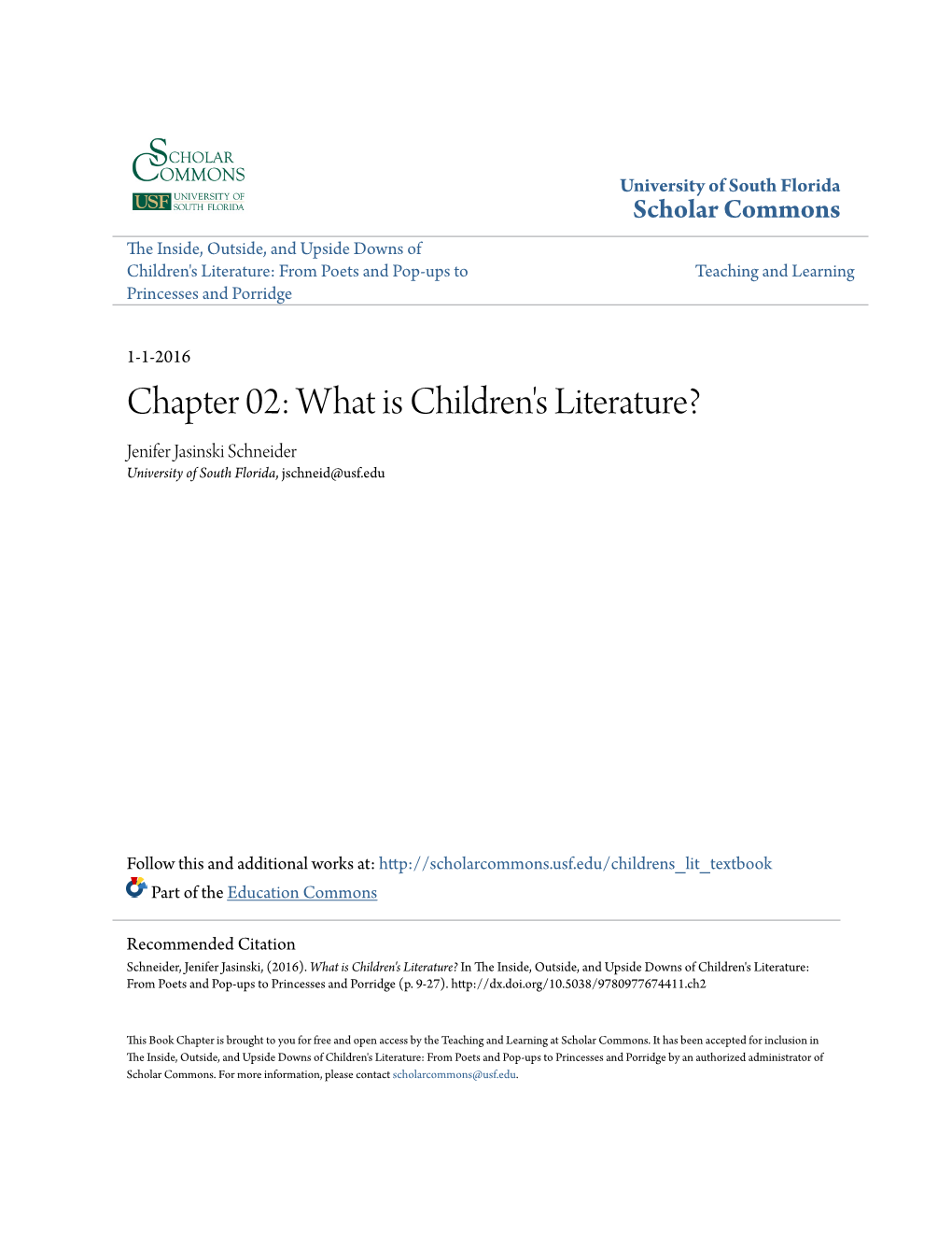 From the Inside, Outside, and Upside Downs of Children's Literature by Dr