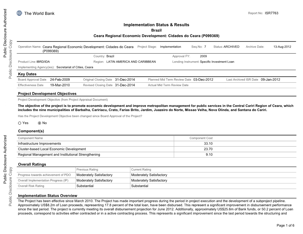 World Bank Document