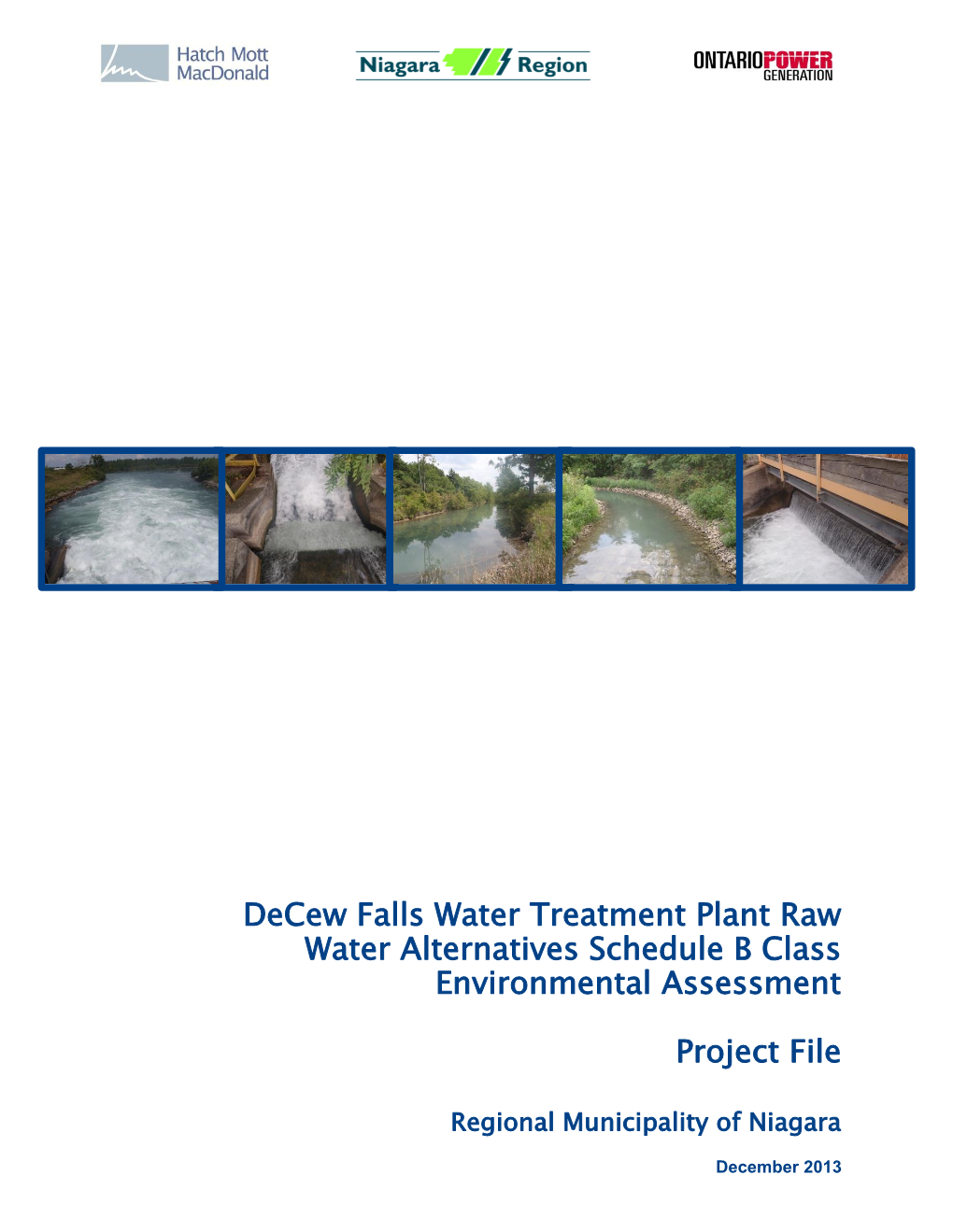 Decew Falls Water Treatment Plant Raw Water Alternatives EA Project