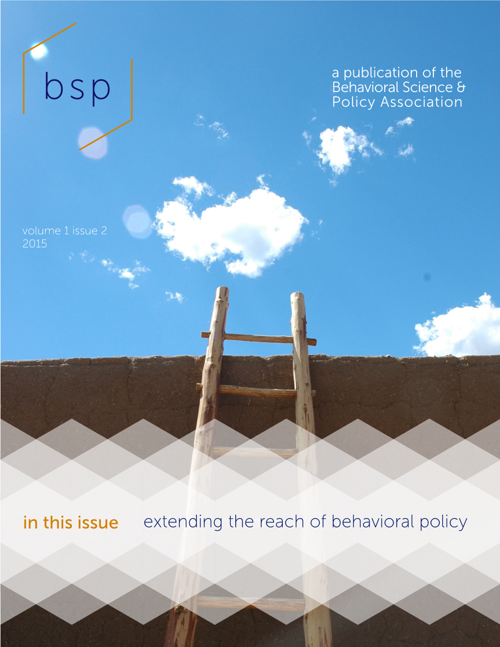 In This Issue Extending the Reach of Behavioral Policy