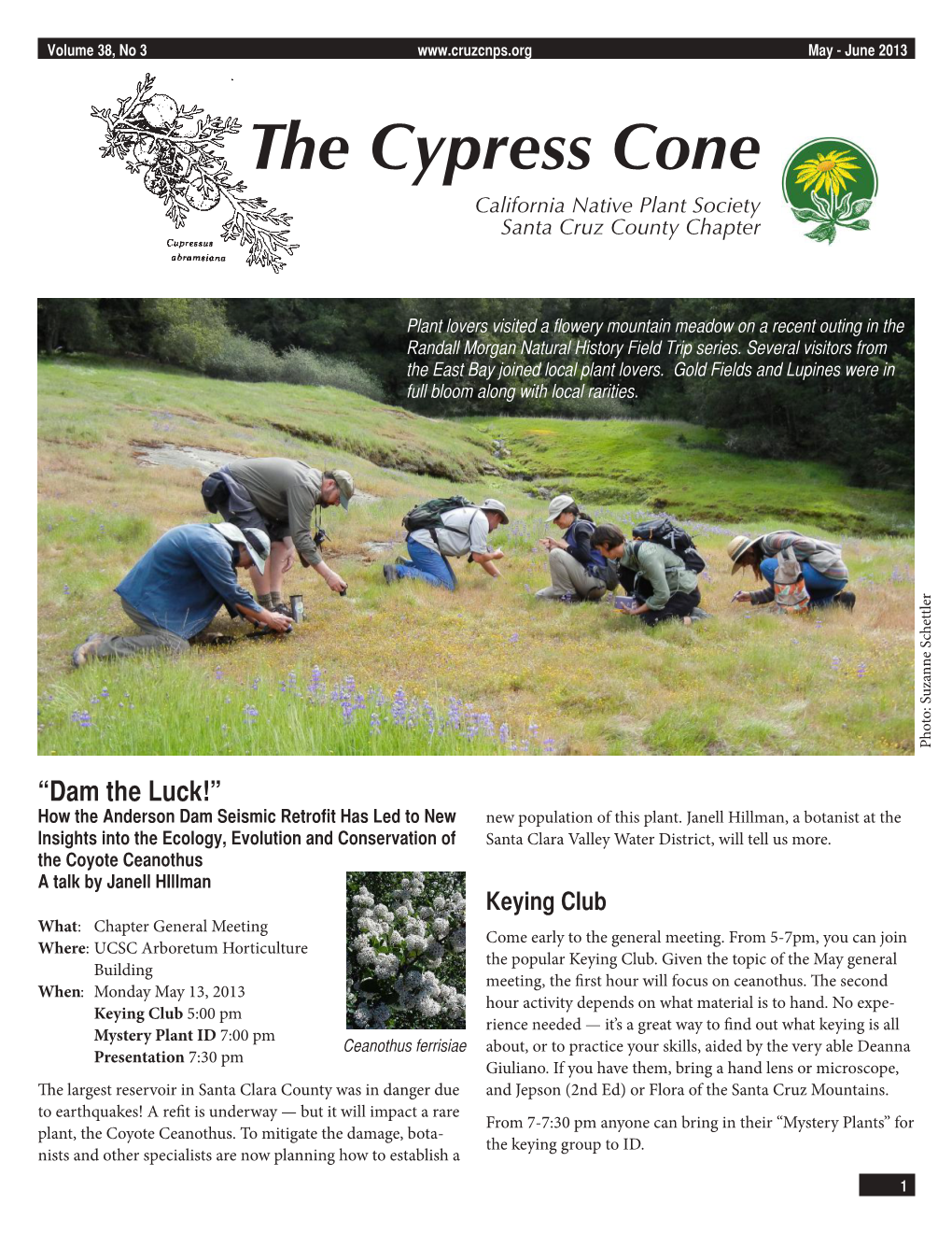 The Cypress Cone California Native Plant Society Santa Cruz County Chapter