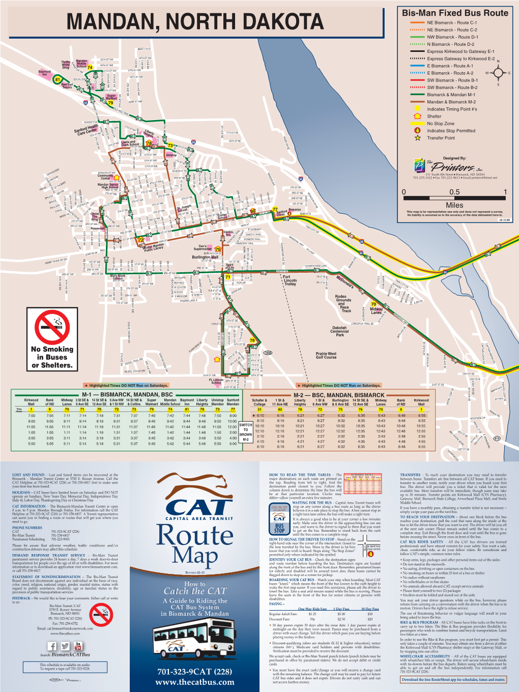 MANDAN, NORTH DAKOTA NE Bismarck - Route C-2 NW Bismarck - Route D-1 N Bismarck - Route D-2 BERETTA ST Express Kirkwood to Gateway E-1