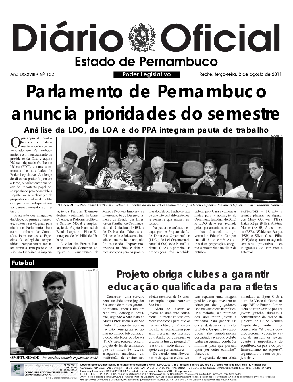 Parlamento De Pernambuco Anuncia Prioridades Do Semestre