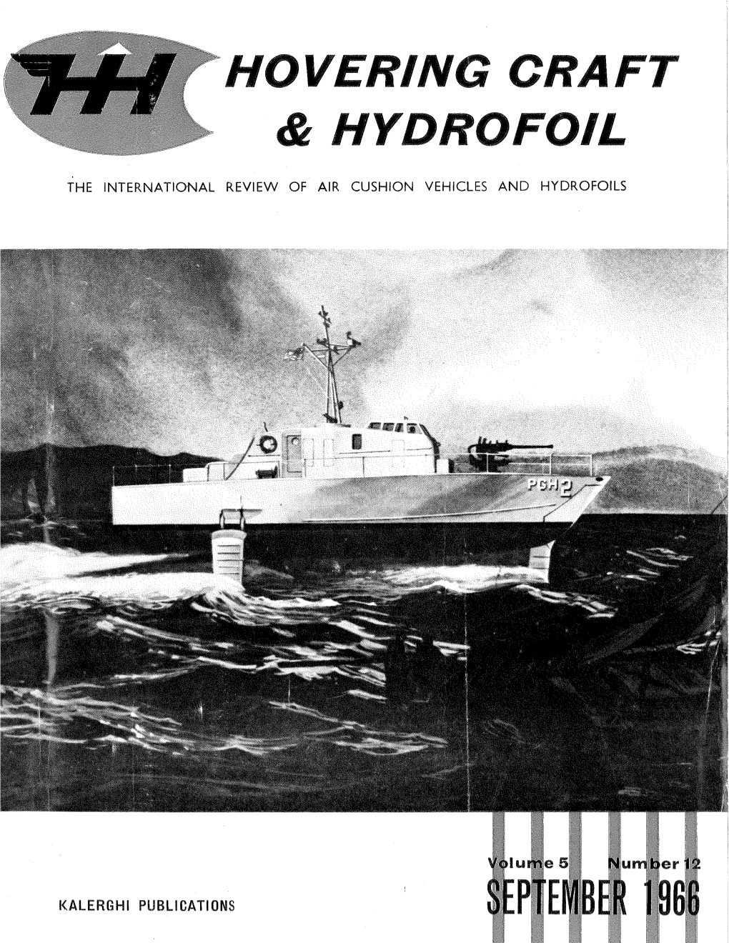Hovering Craft & Hydrofoil Magazine September 1966 Volume 5 Number