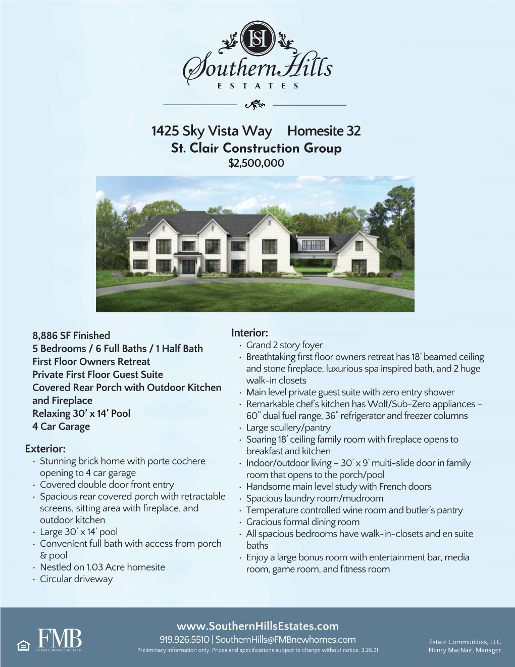 1425 Sky Vista Way Homesite 32 St