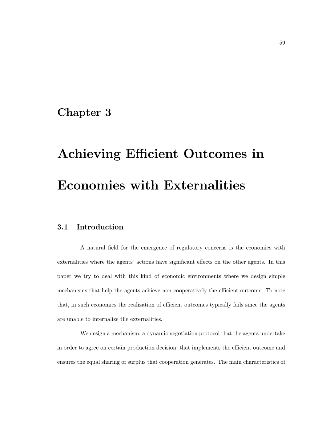Economies with Externalities