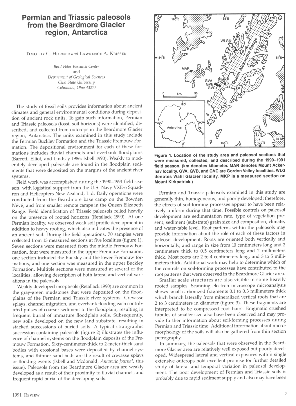 Permian and Triassic Paleosols from the Beardmore Glacier Region, Antarctica WLG