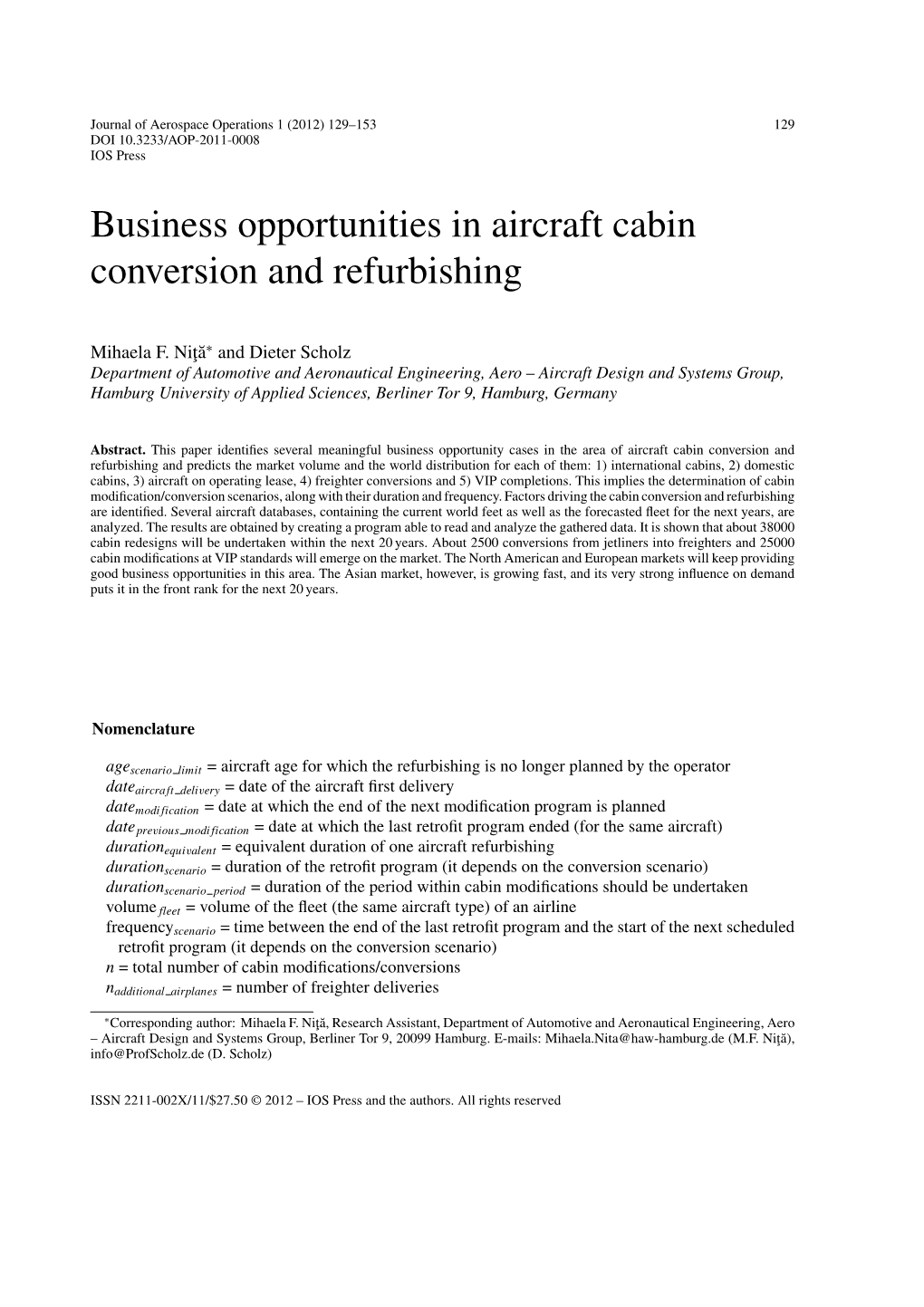 Business Opportunities in Aircraft Cabin Conversion and Refurbishing