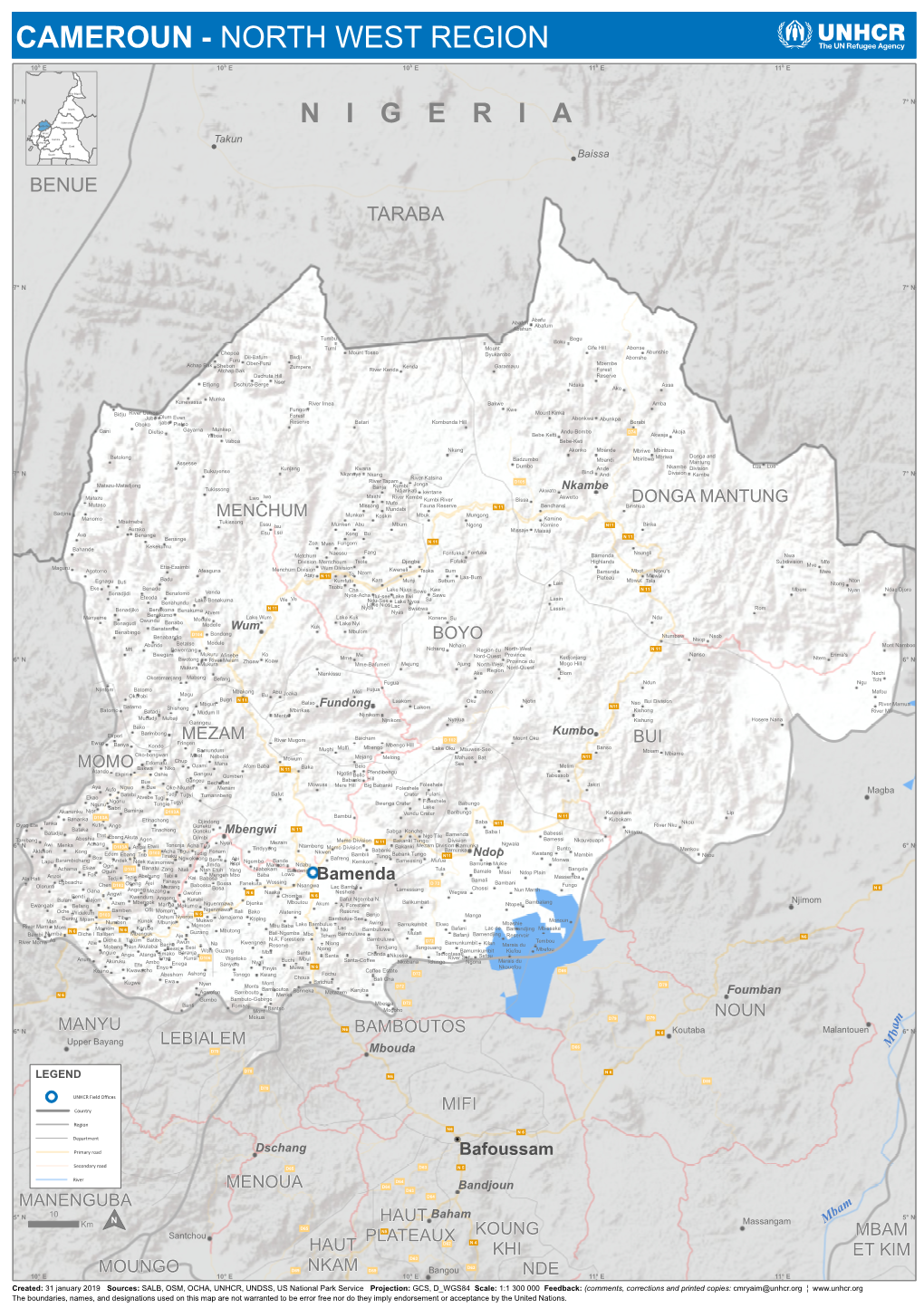 Cameroun - North West Region 10° E 10° E 10° E 11° E 11° E