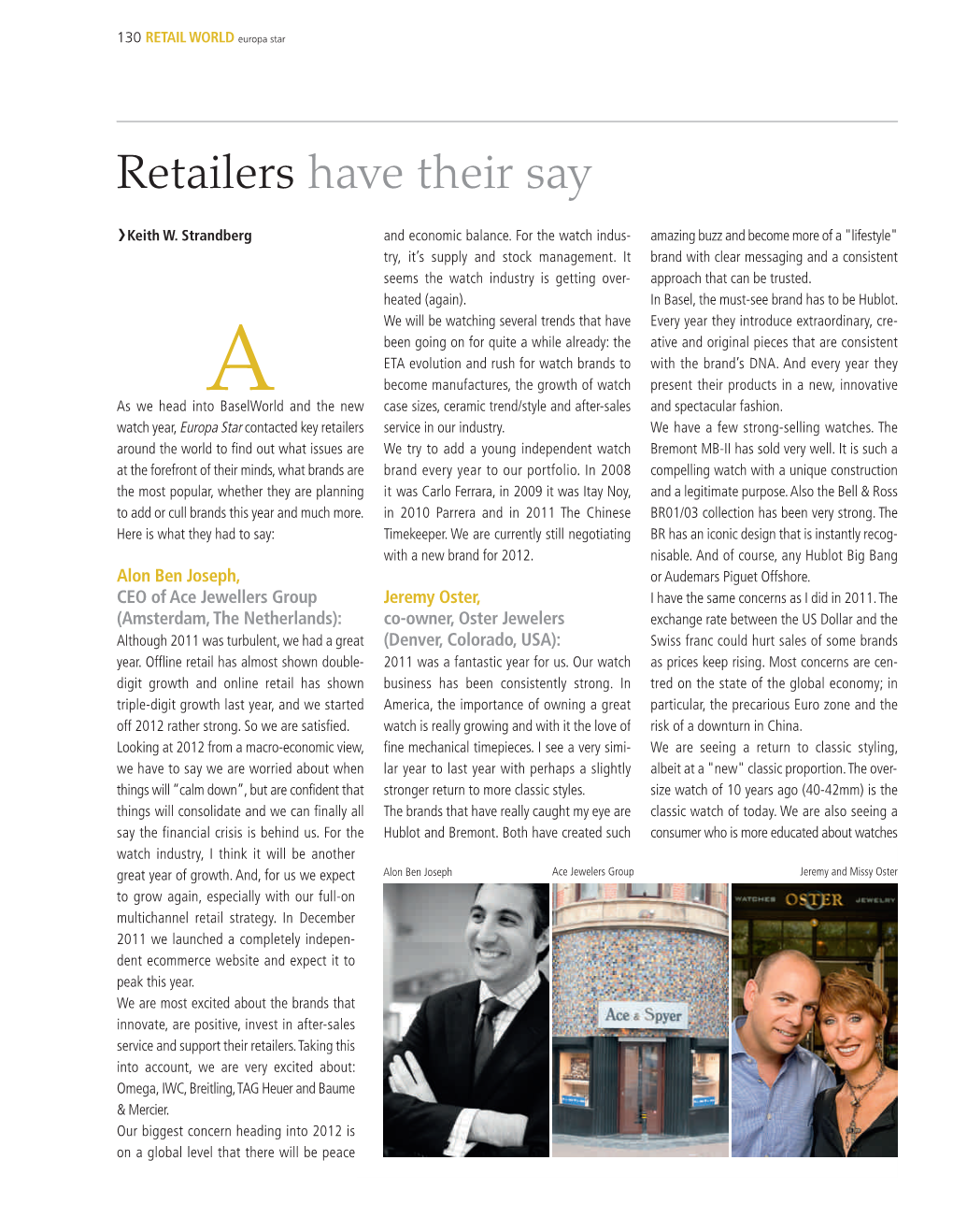 Retailers Have Their Say