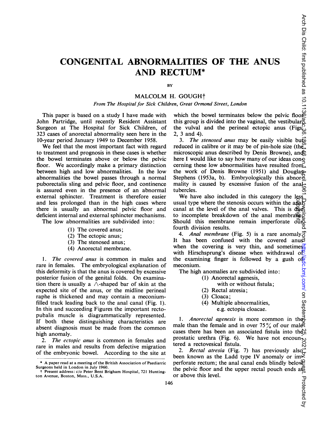 Congenital Abnormalities of the Anus and Rectum*