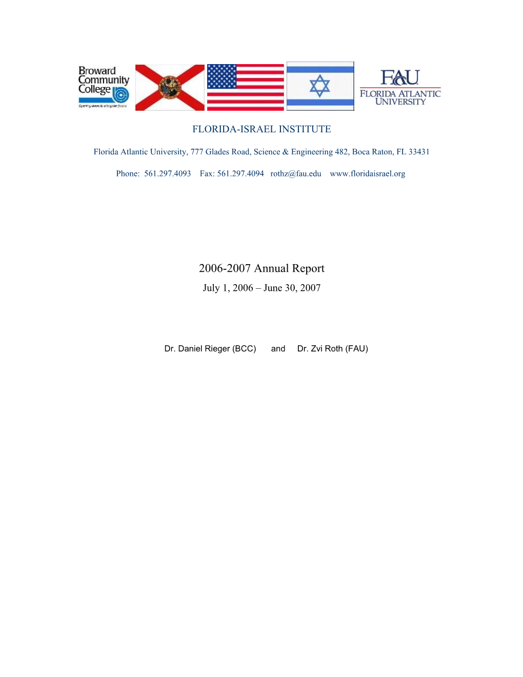 2006-2007 Annual Report July 1, 2006 – June 30, 2007