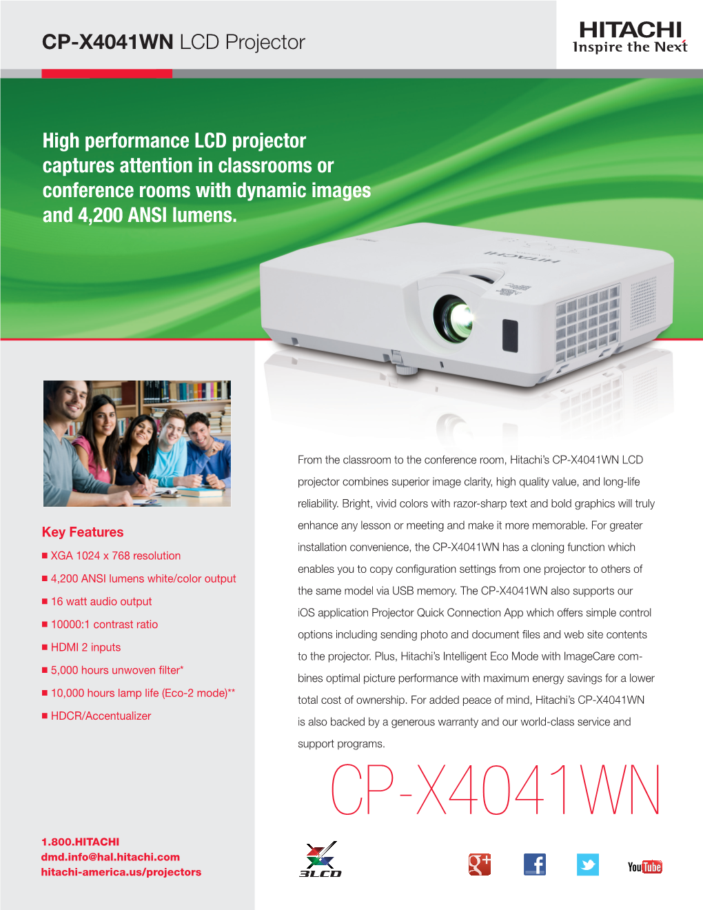 CP-X4041WN LCD Projector
