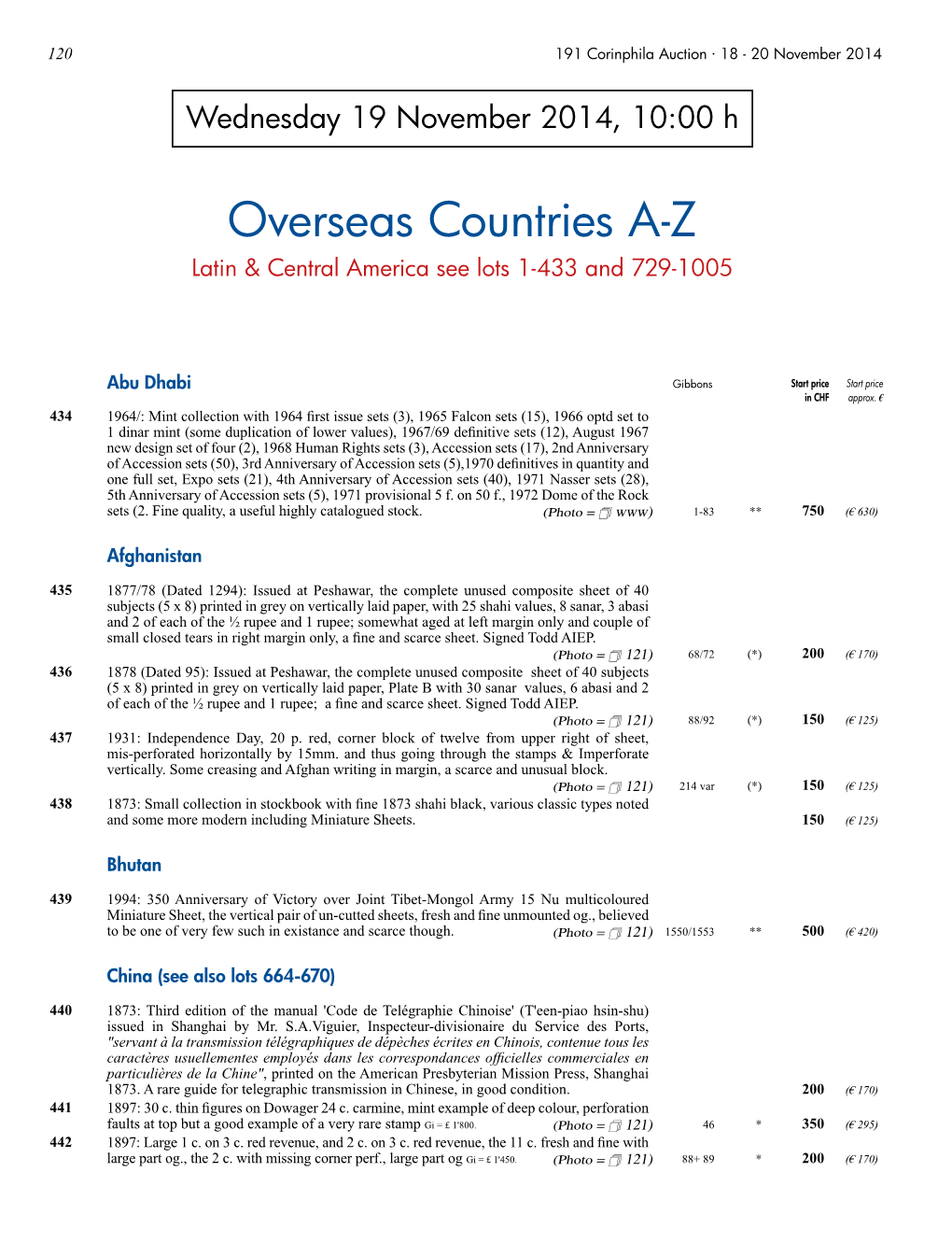 Overseas Countries A-Z Latin & Central America See Lots 1-433 and 729-1005