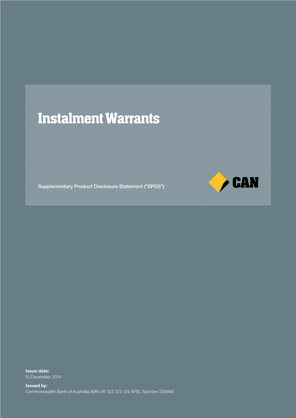 Instalment Warrants