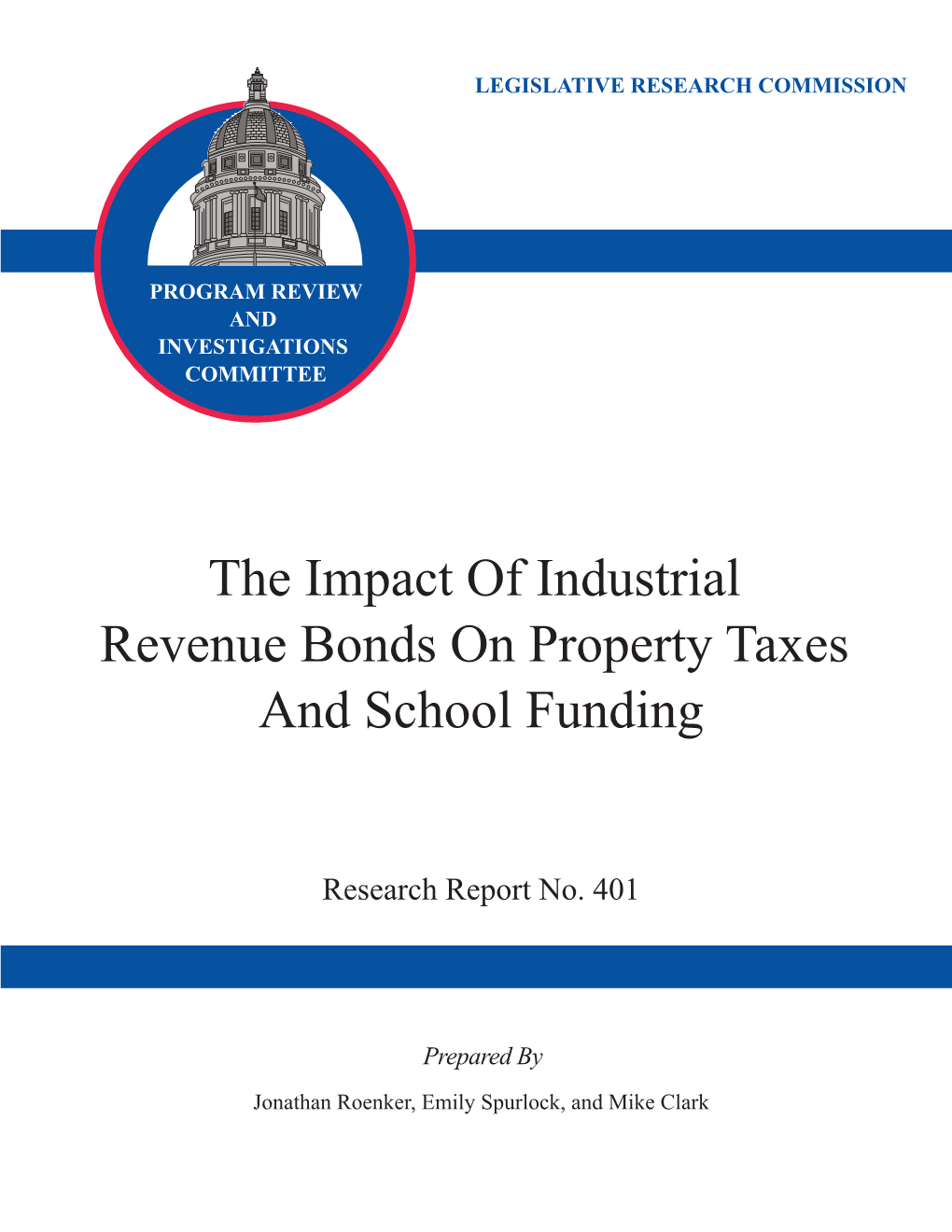 The Impact of Industrial Revenue Bonds on Property Taxes and School Funding