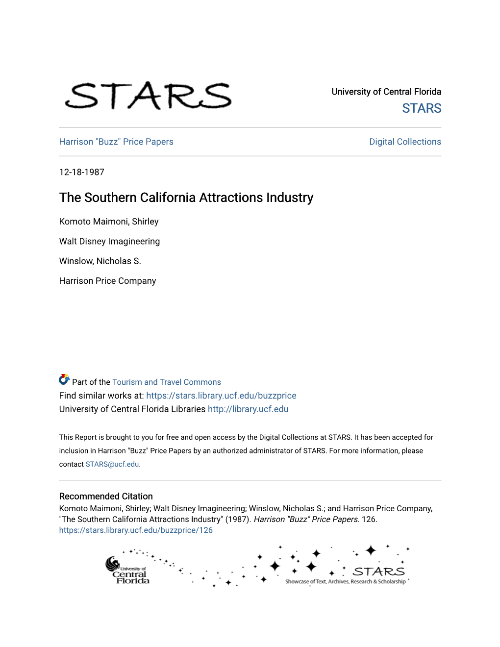 The Southern California Attractions Industry