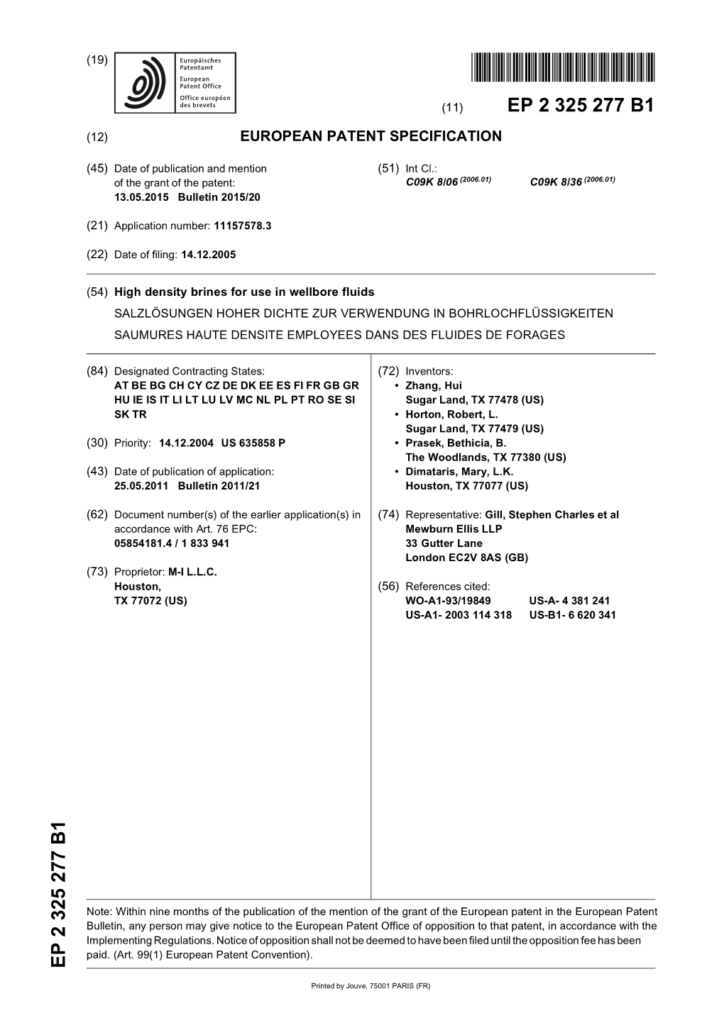 High Density Brines for Use in Wellbore Fluids