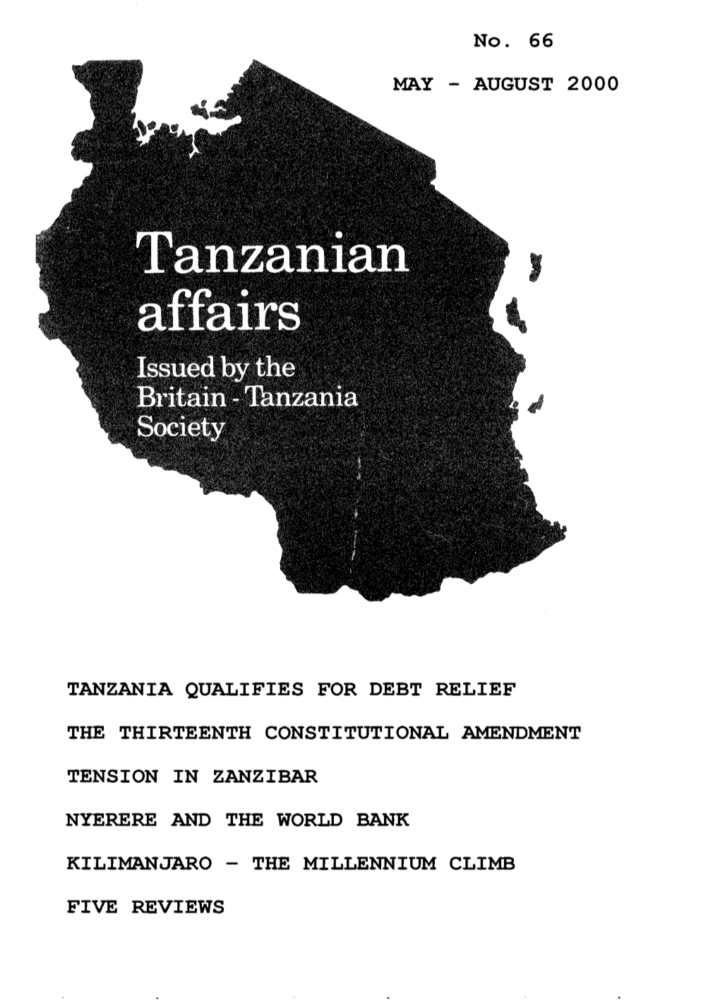 August 2000 Tanzania Qualifies for Debt