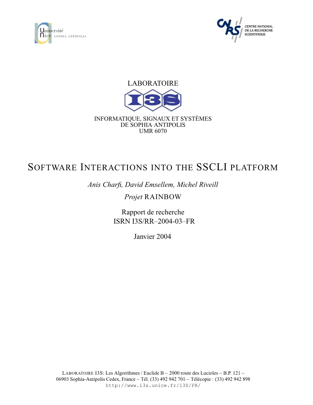 Software Interactions Into the Sscli Platform