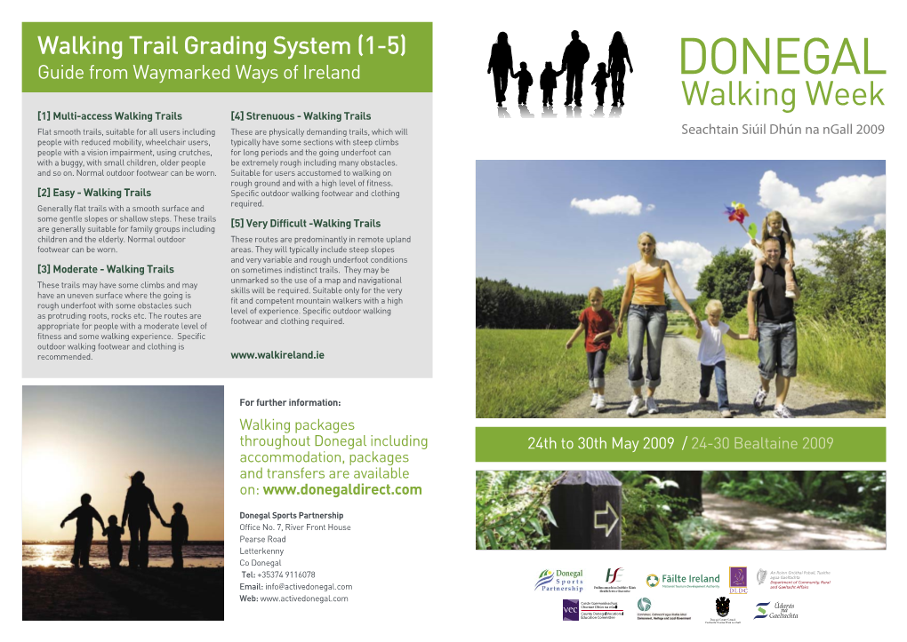 Walking Trail Grading System (1-5) Guide from Waymarked Ways of Ireland