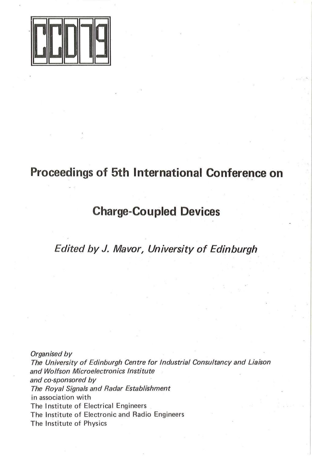 Proceedings of 5Th International Conference on Charge-Coupled Devices