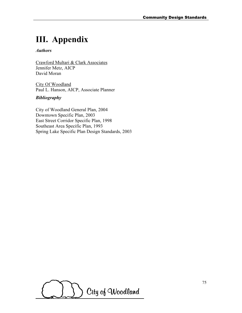 III. Appendix Authors