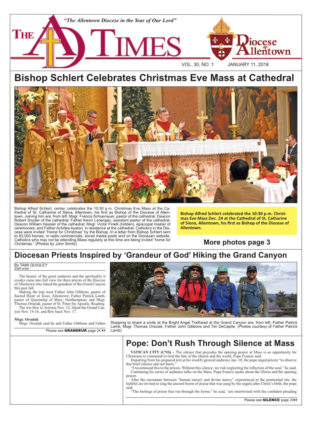 Bishop Schlert Celebrates Christmas Eve Mass at Cathedral