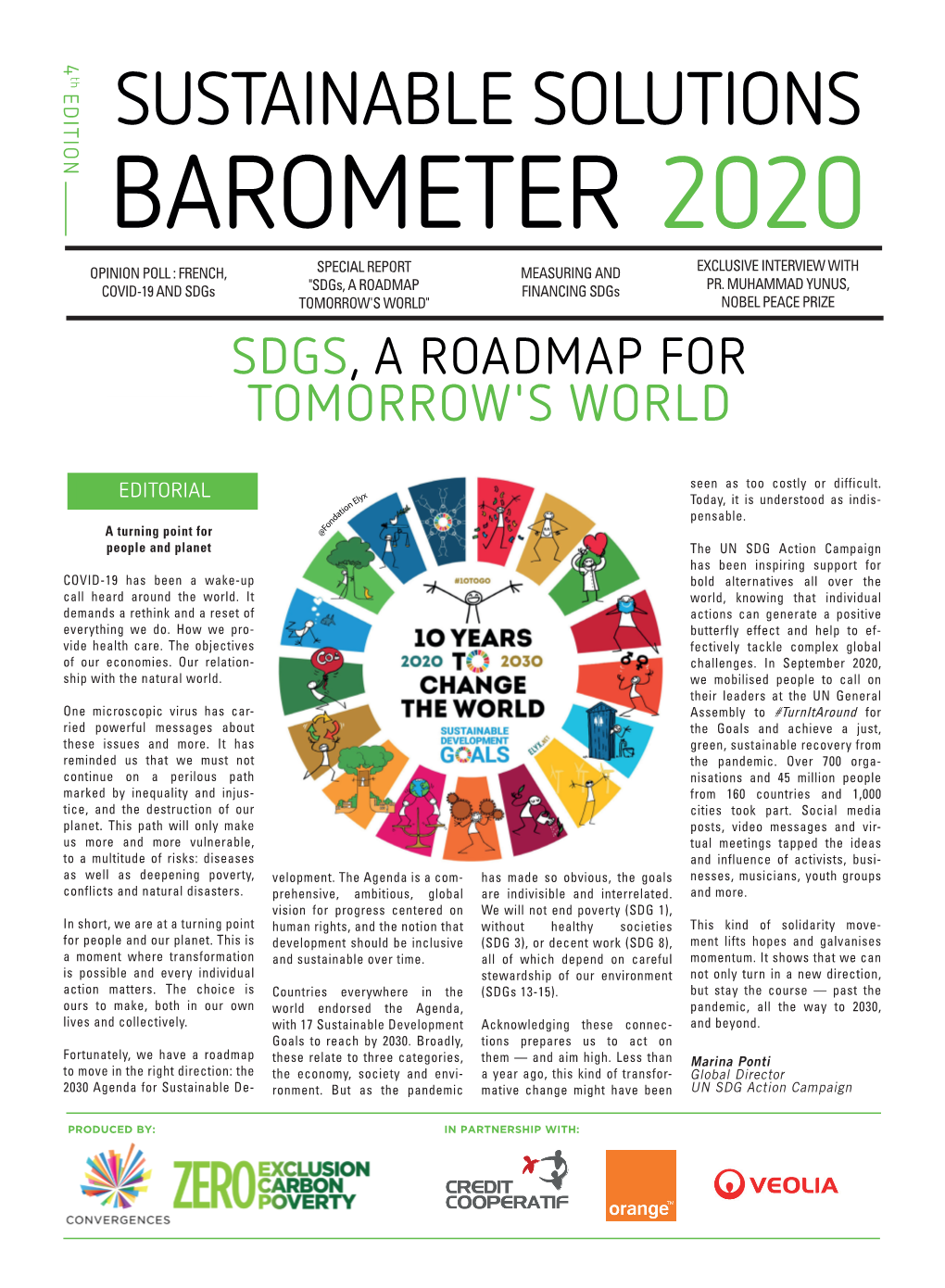 Sustainable Solutions Barometer Sdgs in the Light of the Health Crisis: a New